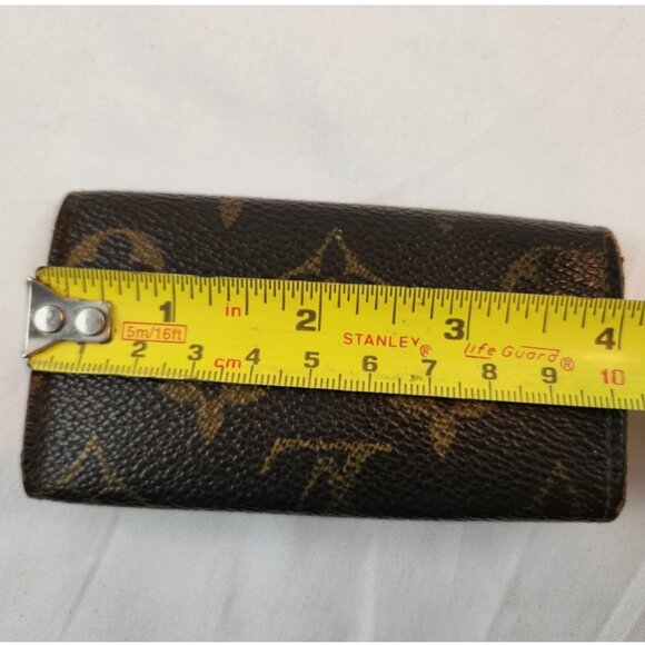 Authentic Louis Vuitton Brown Monogram Key Case 4 Ring Hook - Picture 8 of 15